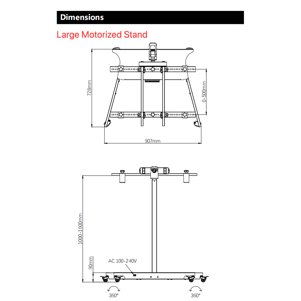
                  
                    Motorized Stand G4 red light therapy
                  
                